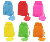 6 unterschiedliche Farben an Teebeuteln aus Silikon