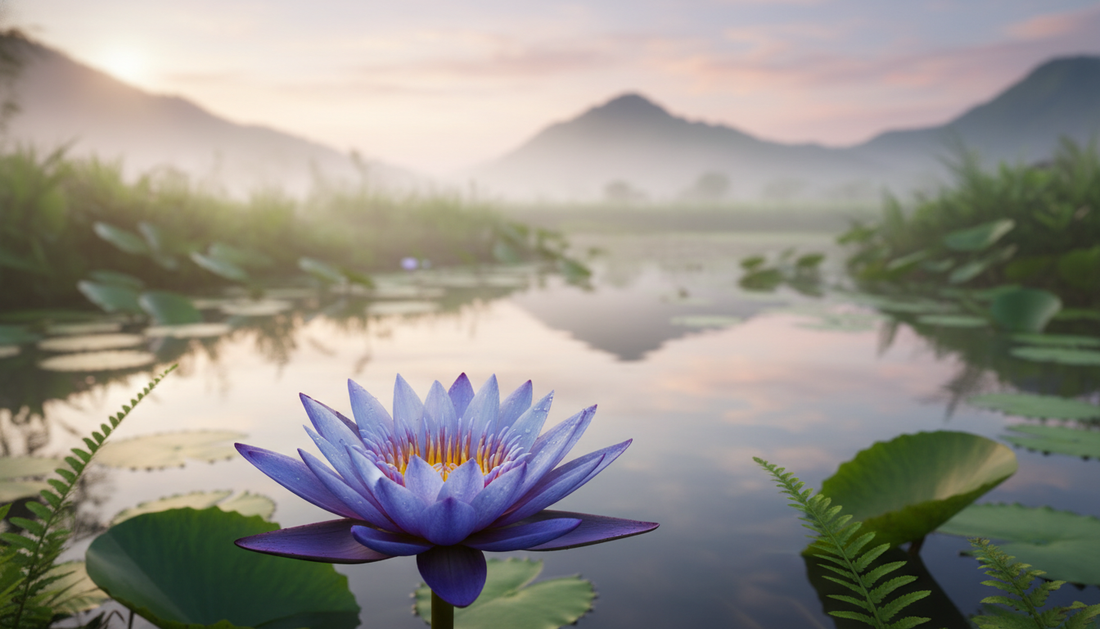 blauer lotus und seine verbindung zur meditation und relaxation