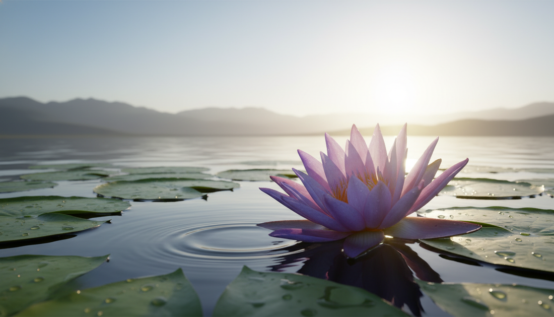 blauer lotus als symbol für reinheit und erleuchtung